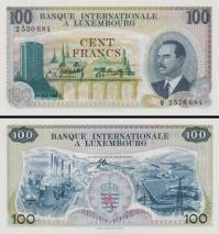 *100 frankov Luxemburgsko 1968, P14a UNC - Kliknutím na obrázok zatvorte -